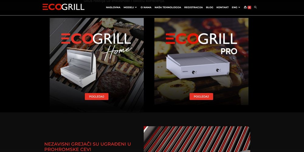 Izrada web sajta Ecogrill — BILDSTUDIO