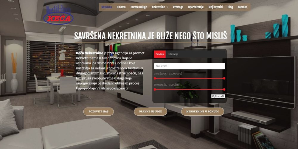 Izrada web sajta Keca — BILDSTUDIO