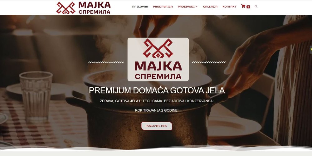Izrada web sajta Majkaspremila — BILDSTUDIO