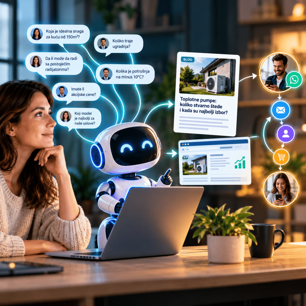 Robot sa pitanjima kupaca koja se pretvaraju u blog članke